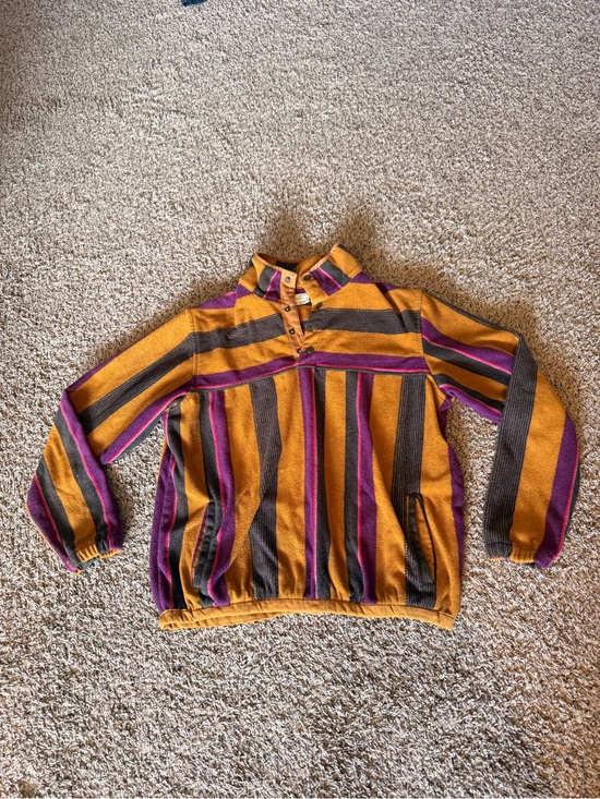 O'Neill Tops - O'Neill Mustard, Purple & Brown Striped Pullover